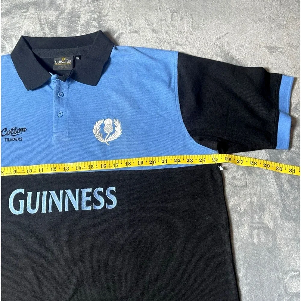 Official Guiness VTG 100% cotton mens Scotland Rugby Jersey XL - Picture 3 of 8